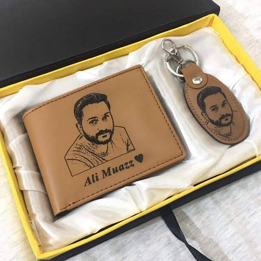 Customized Photo Wallet & Keychain Set