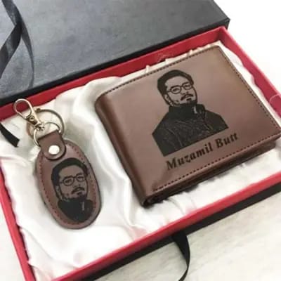Customized Photo Wallet & Keychain Set