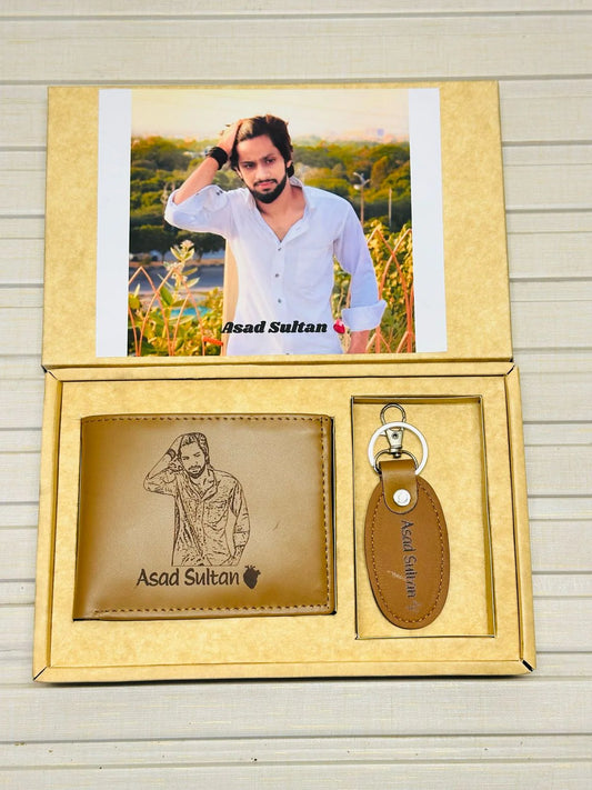 Customized Photo Wallet & Keychain Set